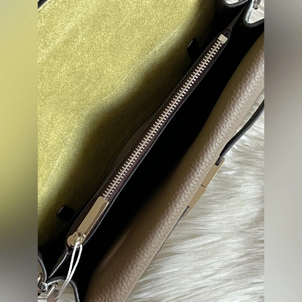 💰SOLD - 158723 - Tory Burch Lee Radziwill Pebbled Shoulder Bag - Picture 9 of 16